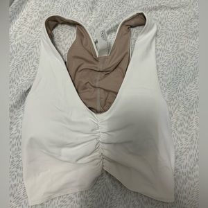 Lululemon white sports bra top